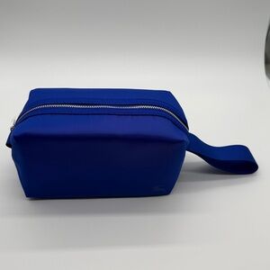 Burberry Royal Blue Travel Toiletry Bag with Equestrian Knight Logo